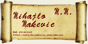 Mihajlo Makević vizit kartica